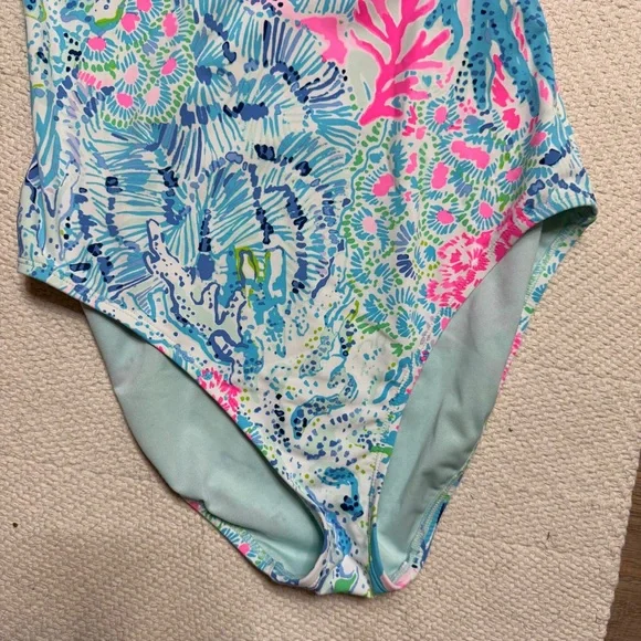 LILLY PULITZER multi Sink or Swim Larue one-piece swimsuit SIZE 8 - Picture 5 of 6